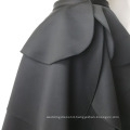 High Waist Ball Gown Black Layers Ruffles A Line 1 Piece Casual Skirt Lady
